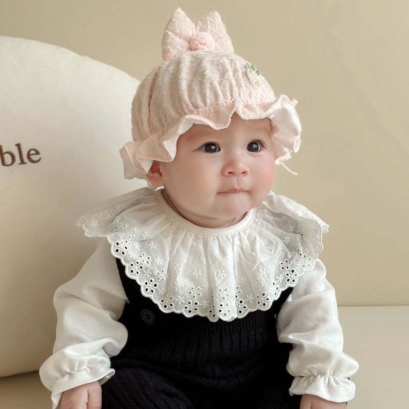 Sombrero de bebé primavera y otoño delgado sombrero de pescador 0 junio pequeño mes de edad bebé sombrero de sol gorro de bebé lindo sombrero de feto recién nacido