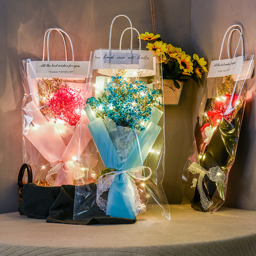 Mother's Day gift soap flower roses gypsophila dried flowers eternal bouquet for girls mother teacher birthday stall