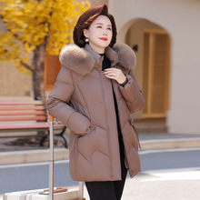 妈妈装新国风毛领棉衣中年洋气中长款修身新中式加厚保暖百搭棉袄