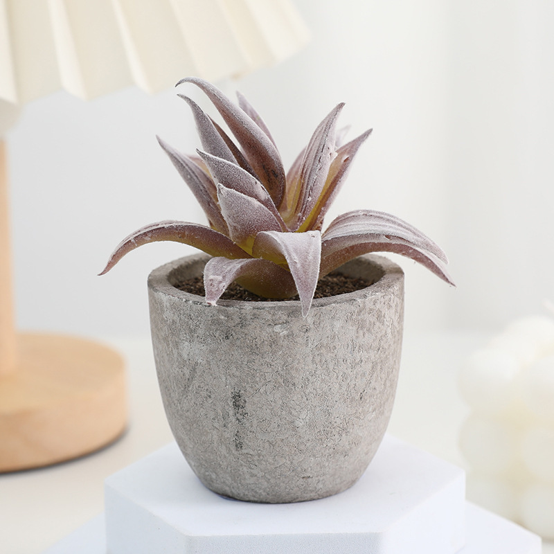 鉢植えのパルプの植毛の多い肉の鉢植えの家庭のデスクトップの事務室の置物をシミュレーションします。|undefined