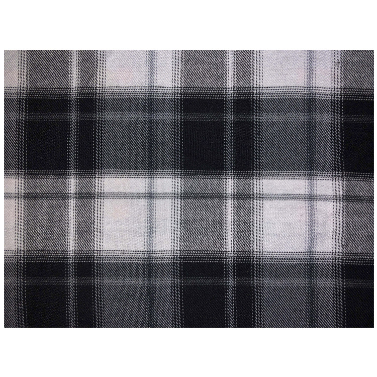 热销现货格子衬衫21支斜纹格子面料磨毛色织格子布梭织布提花布