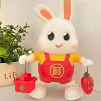 Новая танцующая кроличья игрушка, говорящая и двигающаяся, детская игрушка для малышей TikTok, помогающая практиковать подъем головы, переворачивание и ползание.