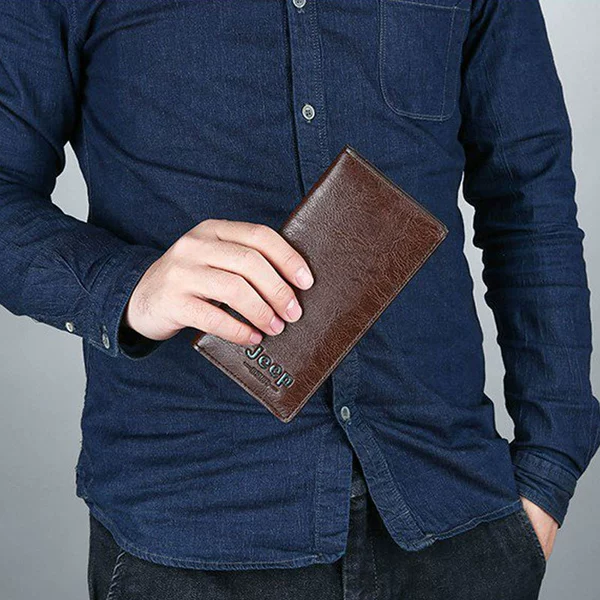 Brown long wallet