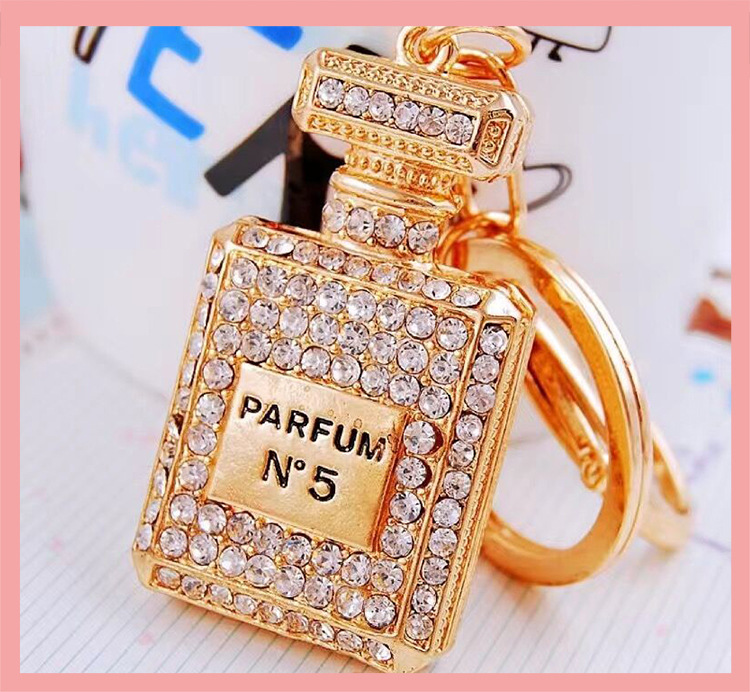 Cute Letter Bow Knot Perfume Bottle Metal Women's Keychain display picture 7