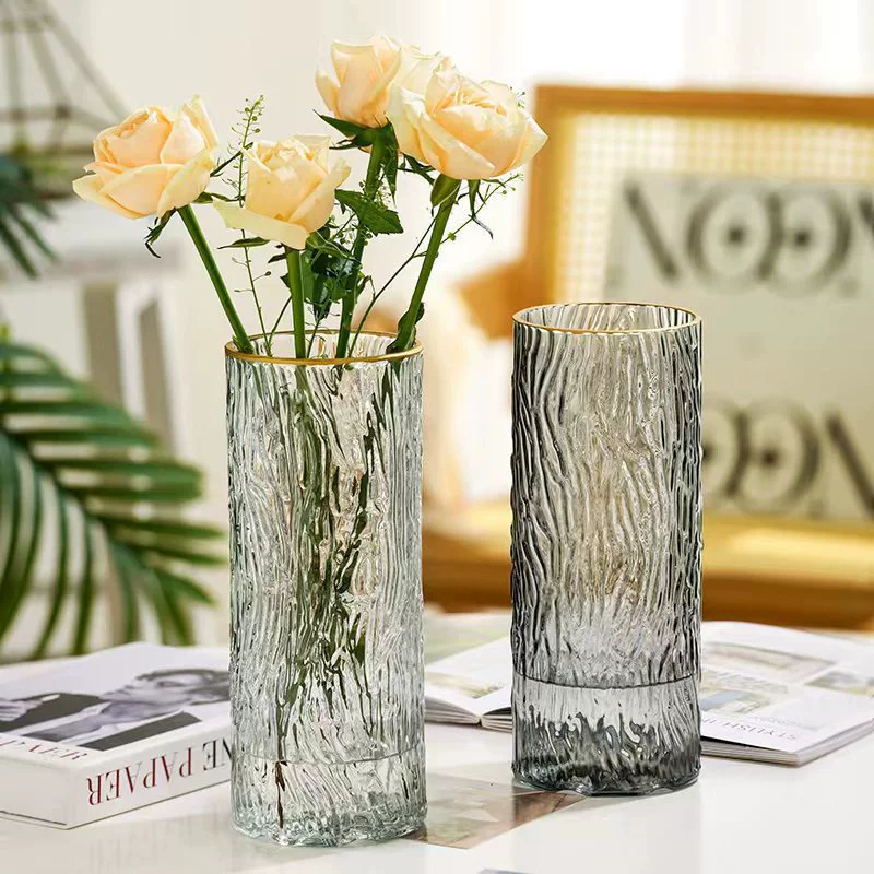 Простая ветровая ваза стеклянная прозрачная ваза с прямой трубкой