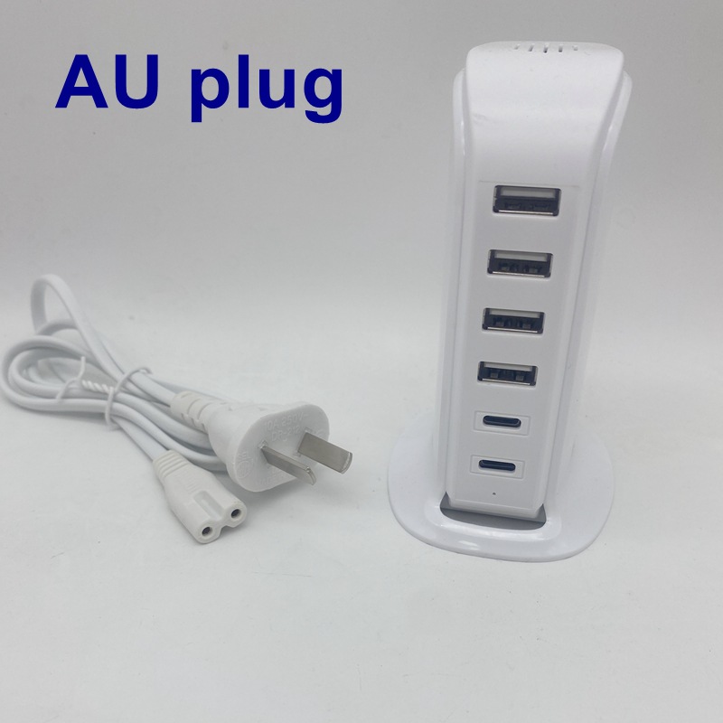 Cargador de múltiples funciones portátil de viaje de escritorio Tipo-c dual del cargador del velero del USB del multi-Puerto elegante