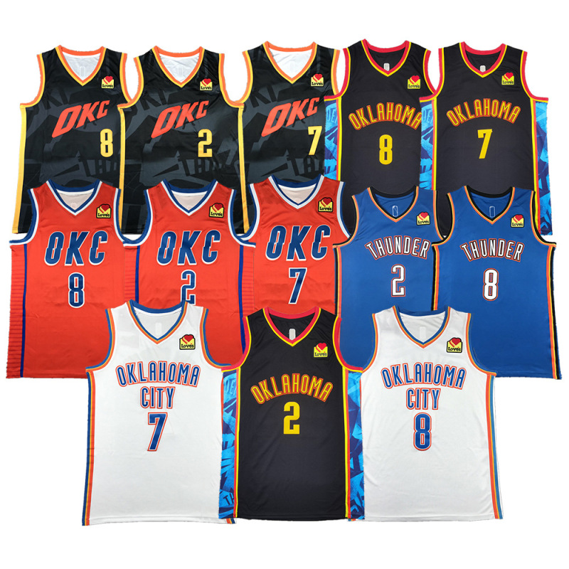 Nba Thunder 2 Gilgeous-Alexander 7 Holmgren Jersey Embroidered Basketball Uniform Wholesale Nba Thunder 2 Gilgeous-Alexander 7 Holmgren Jersey Embroidered Basketball Uniform Wholesale