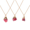 Multicoloured organic pendant, crystal necklace, natural ore, suitable for import