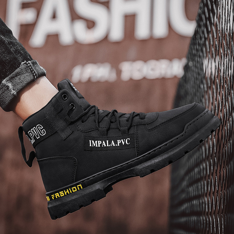 Primavera de zapatos de hombre de alta altura 2026 invierno deportivo ocio impermeable antiderrapante zapatos resistentes al desgaste para hombres botas Martin ropa para hombres