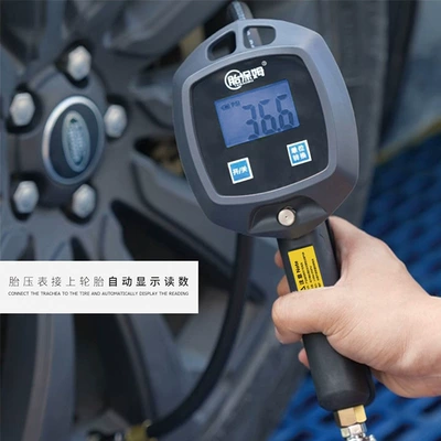 【Taibaomu】Digital Lcd Tire Inflator Gauge Tire Pressure Gauge Air Pressure Gauge - Tire Pressure Meter Tire Pressure Gun