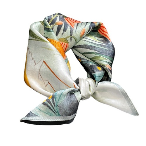 Spring and Autumn New Mulberry Silk Small Square Scarf Women's Silk Scarf Gift Scarf Neck Protector Mother's Shawl Decorative Scarf