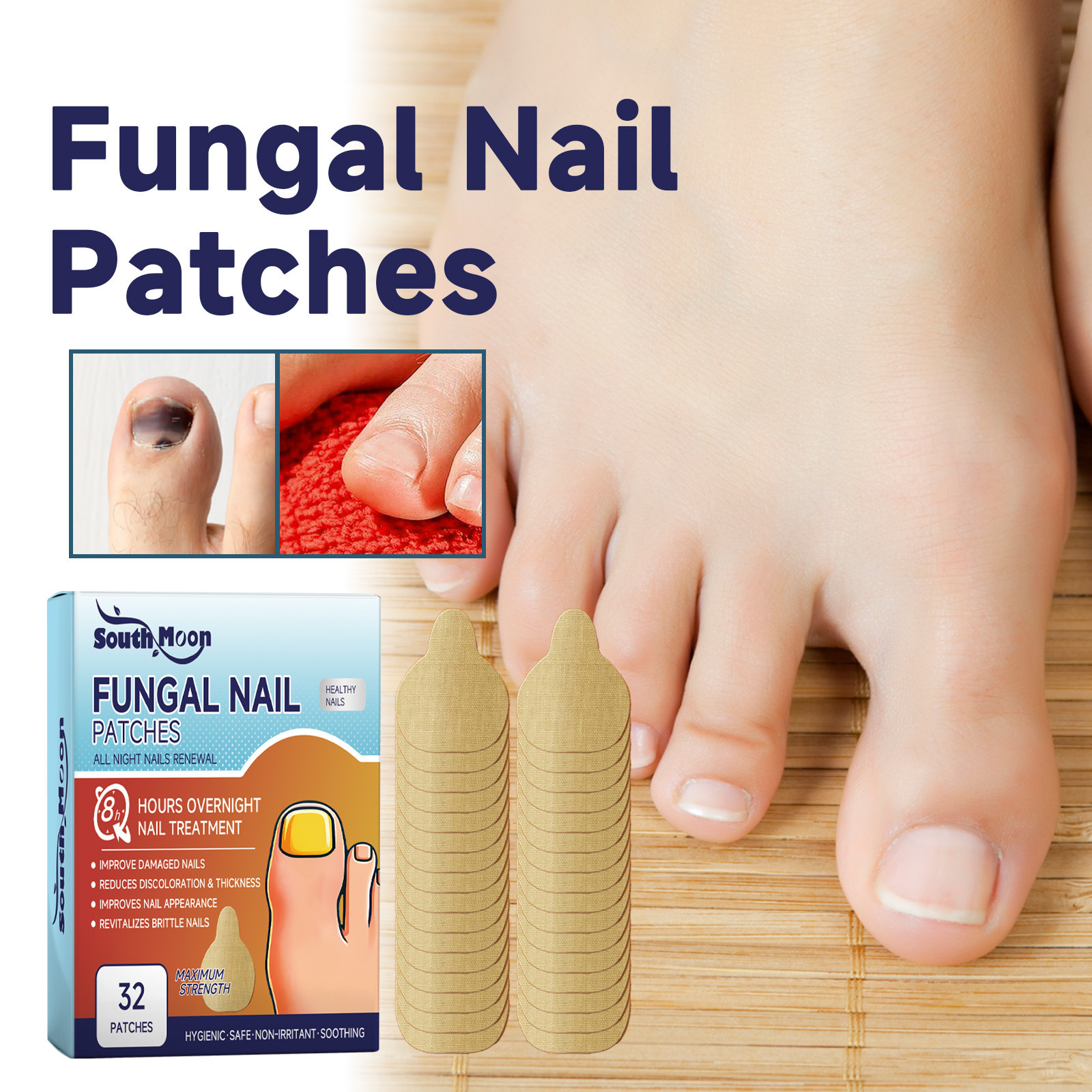 South Moon Toe Care Patch Foot Nail Nutrition Cleansing Nail Care Patch