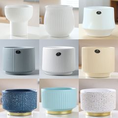 Wholesale dropshipping large-sized simple Nordic-style ceramic flower pots for home use—perfect for balconies, indoor spaces, and living rooms; extra-large caliber.