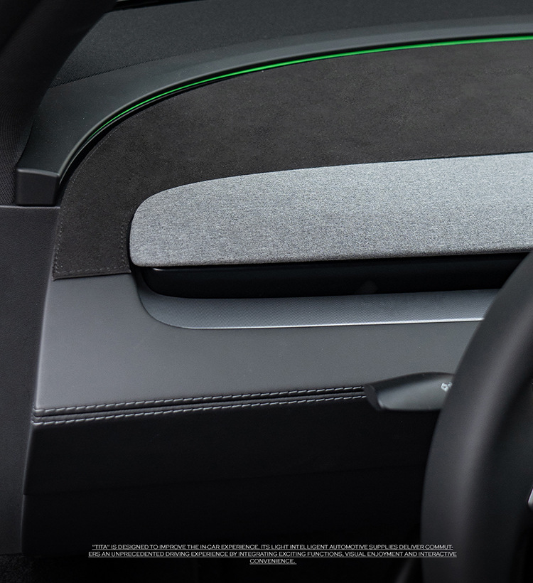 TITA Tesla dashboard sunshade mat is suitable for the new Model Y/3, a car interior suede center console sun protection mat