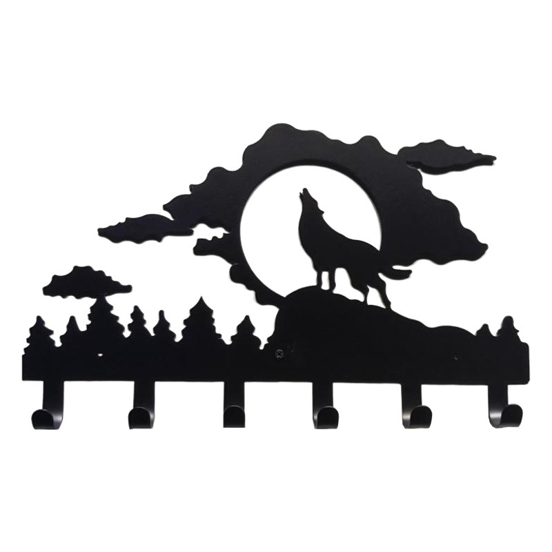 Gancho decorativo de almacenamiento de llaves de metal de hierro creativo gancho pasillo dormitorio colgante de pared gancho detrás de la puerta estante colgante