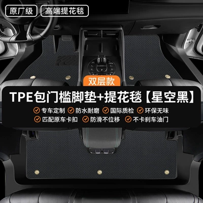 Universal Foot Pad — 06DMI EV GT Travel Edition - double-layer-model-original-factory-grade-tpe-door-sill-mats-jacquard-carpet-starry-black