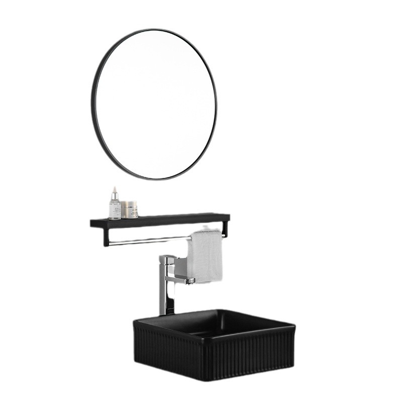 Espejo redondo nórdico sin perforar, montaje de pared para baño o tocador, marco de aleación de aluminio