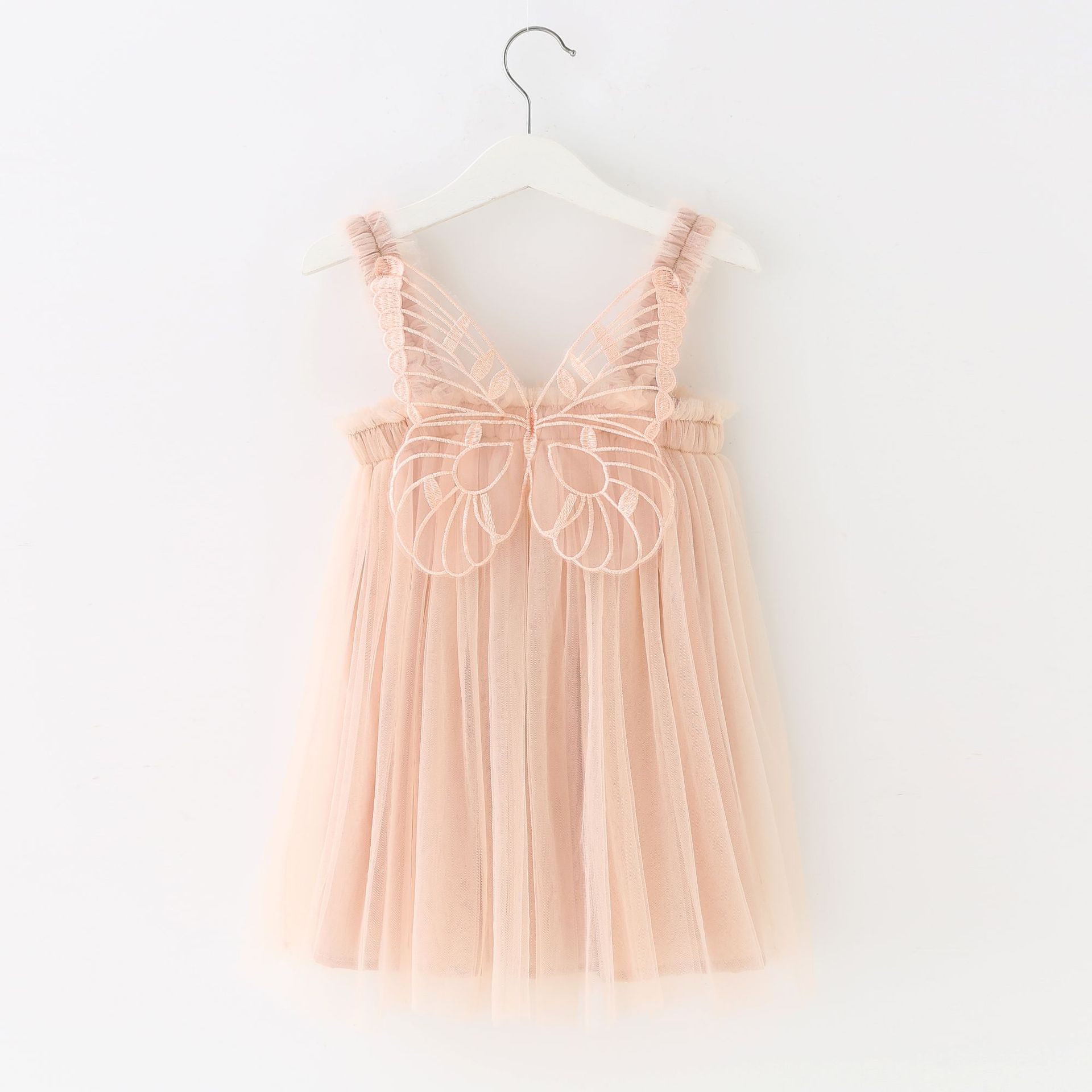 Cross-border children's mesh dress sling birthday dress pettiskirt three-dimensional angel wings fairy Western style skirt