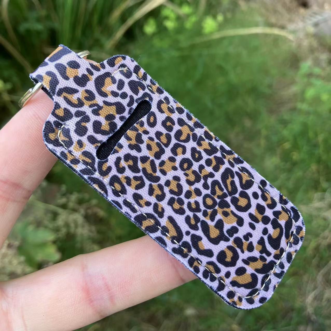 Pastoral Style 1 Piece Pastoral Sunflower Lips Leopard Polyester Keychain