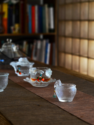 琉璃茶杯故宫御猫杯耐热玻璃主人杯单杯个性创意喝茶小杯可爱茶盏