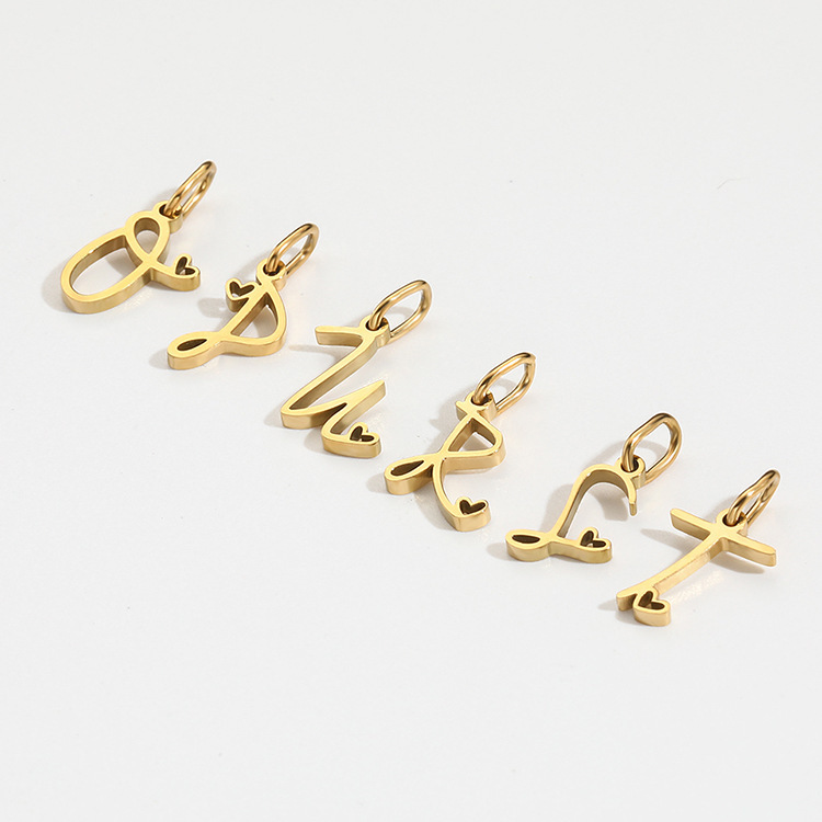 4g Weight Pendant Jewelry Making Type 10mmKS115067-Z Jewelry Making Size 14K Gold Plated Plating Material 1 Piece Quantity 304 Stainless Steel Material Letter Pattern Simple Style Style 1 Piece 10mmKS115067-Z 316 Stainless Steel 14K Gold Plated Letter Polished Pendant 8