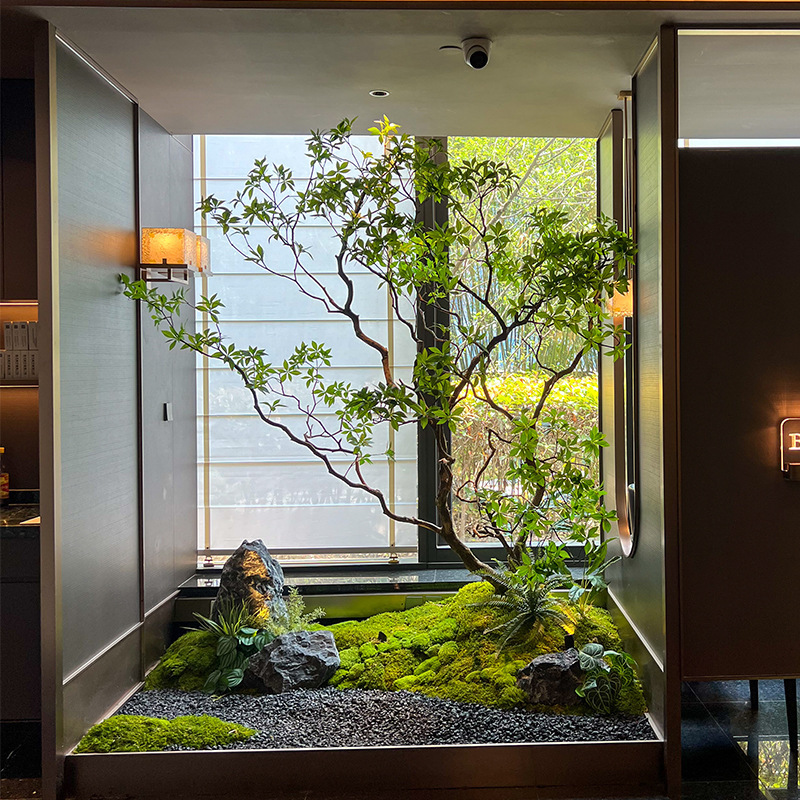 シミュレーション馬酔木ショーウインドー造景植物室内高級生緑植装飾樹大型偽樹シンプル景観|undefined