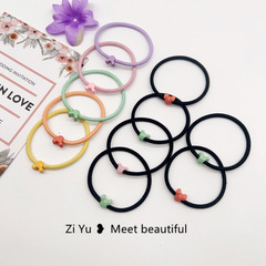 Korean style candy-colored hair band, simple and versatile headwear, small rubber band, Korean style hair accessories for female students, hair tie wholesale