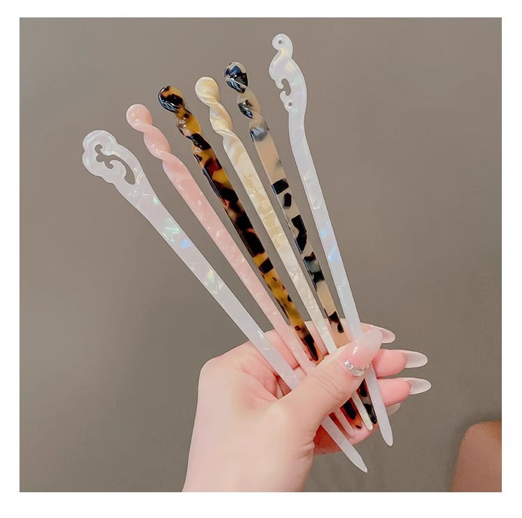 Nuevo estilo chino antiguo clip de cabello para mujeres acristaladas clip de brillo de brillo de alto nivel nuevo estilo chino clip de cabello simple clip