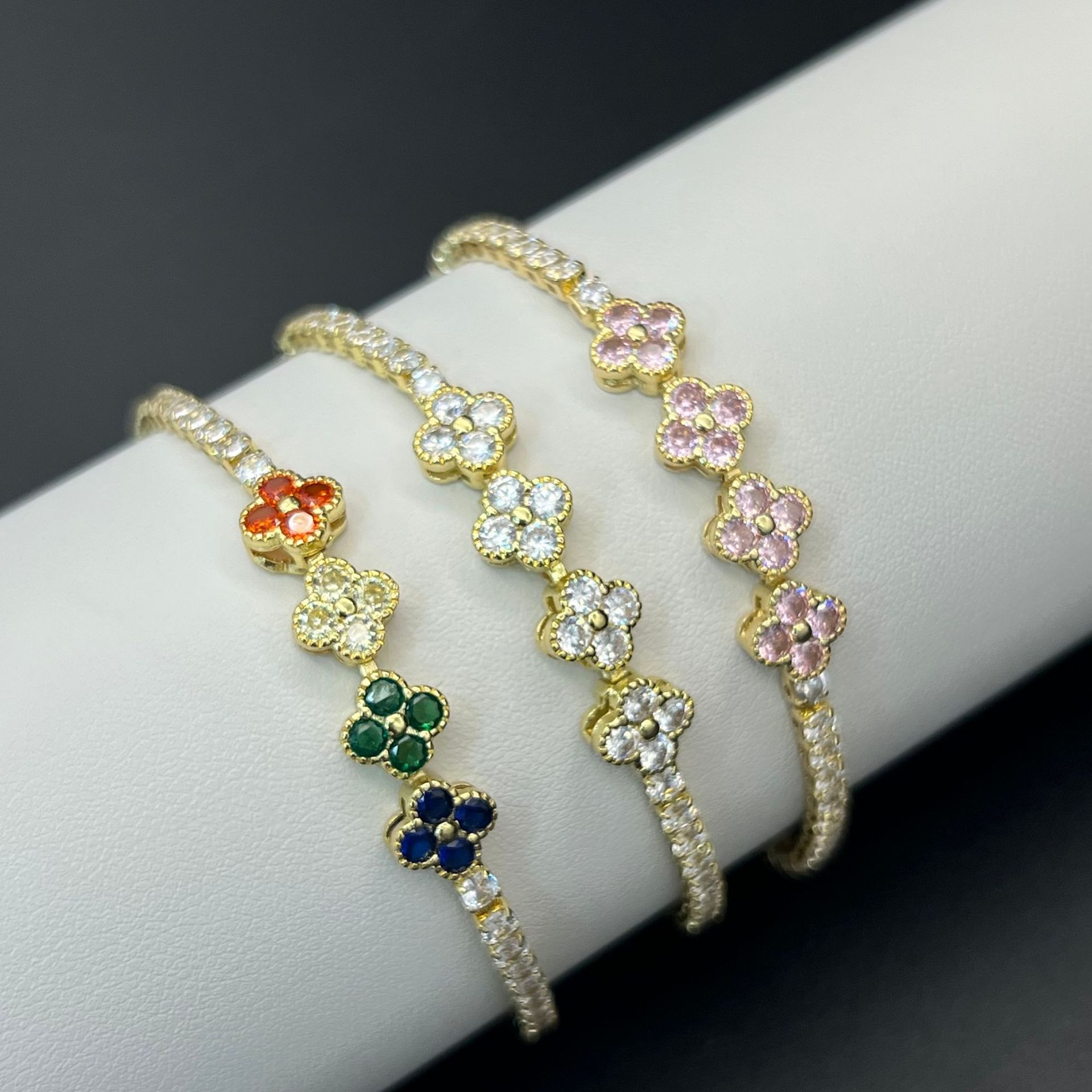 Men's Moissanite Tennis Chain Bracelet In Premium Titanium Steel_voghion.com