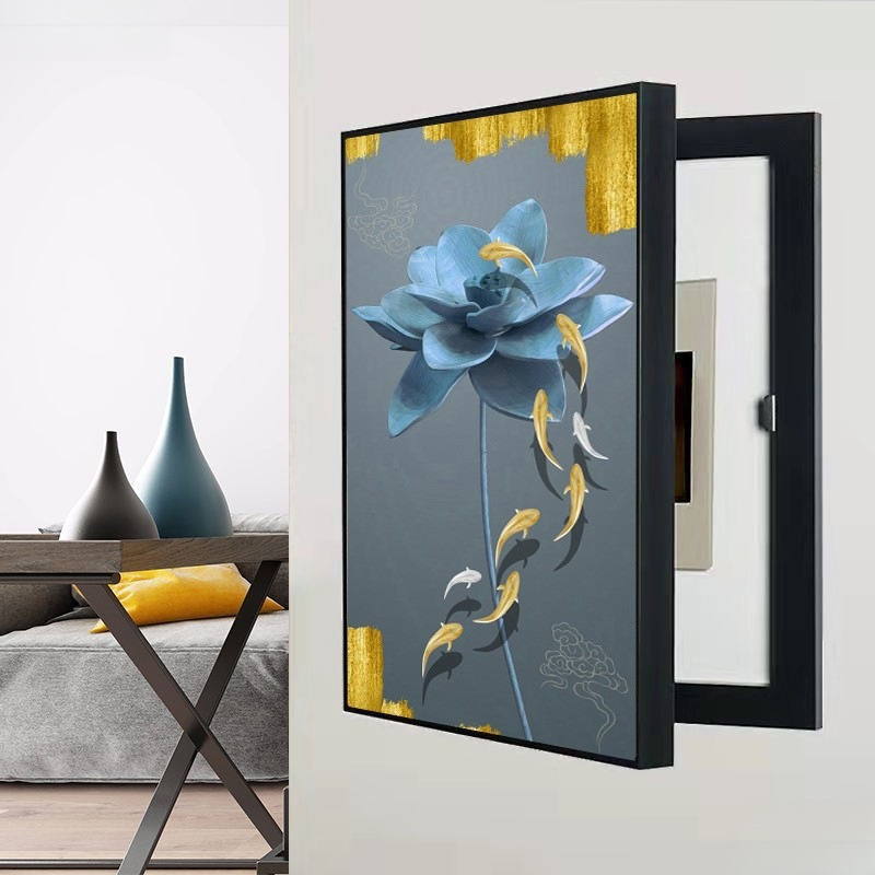 Light Luxury Electric Meter Box Decorative Painting Vertical Style No-Drill Large Size Cover Distribution Box Painting Switch Box Vertical Hanging