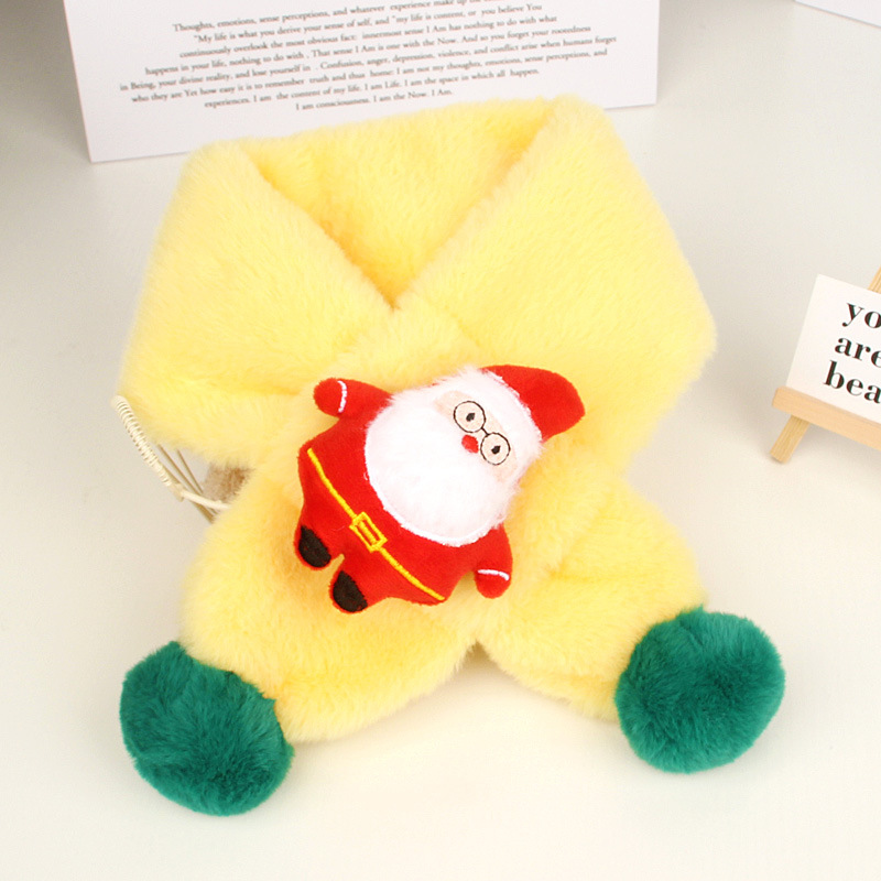 Bufanda infantil de felpa imitación piel de conejo cálida otoño invierno Navidad bebés y niños