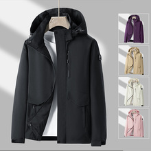 冲锋夹克男上衣春秋新款户外运动休闲防水登山服拉链情侣单衣外套