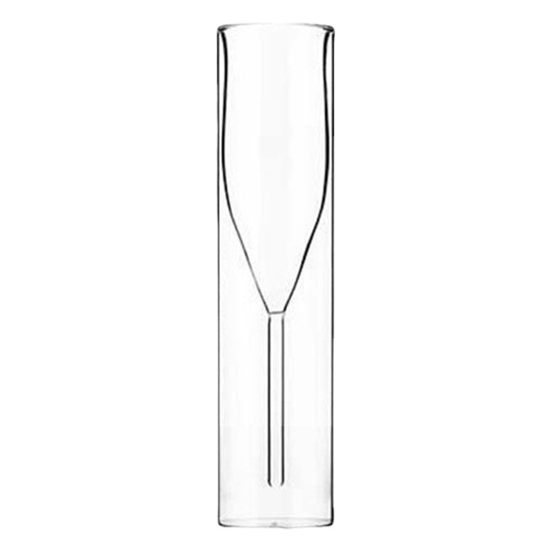 Jin Baijia creativo de doble capa taza de cerveza de vidrio creativo Flip invertido tulipán taza whisky taza de jugo