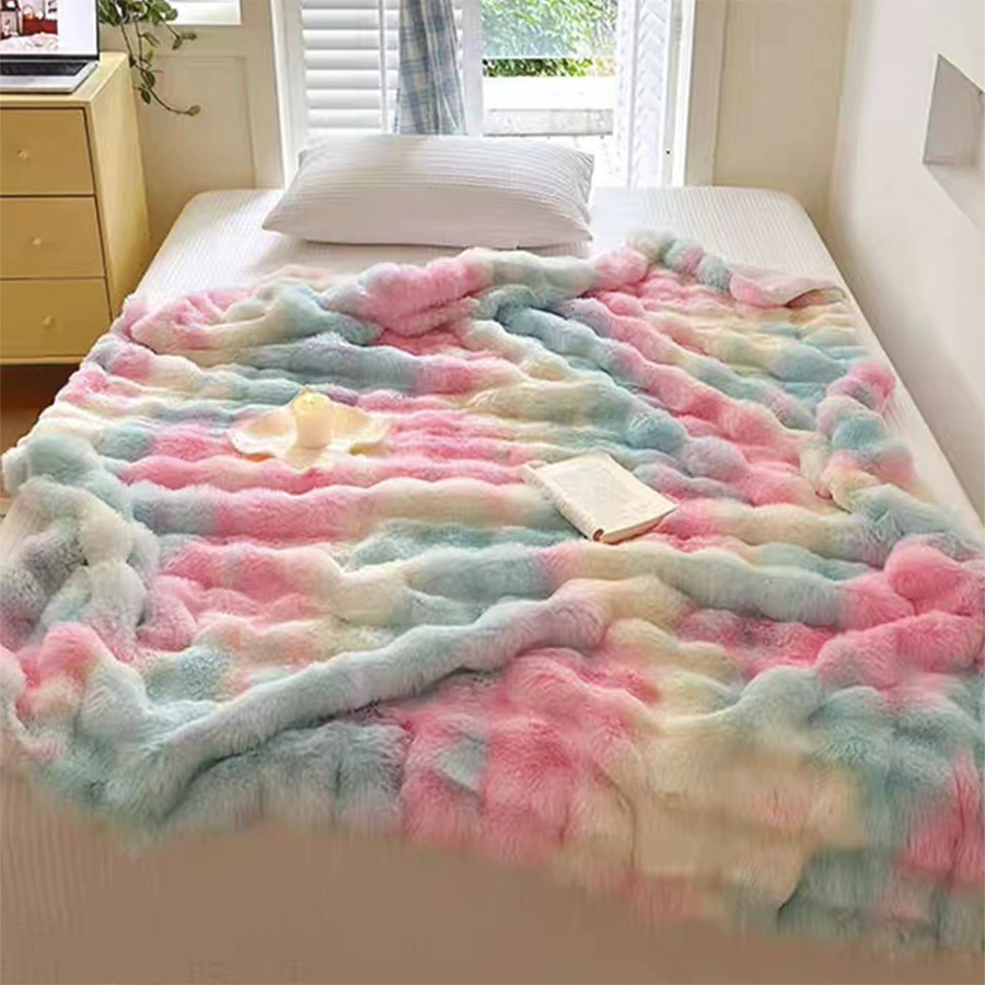 Double-layer Duvet Blanket, Double-sided Tuscan Rex Plush, Thickened Sofa & Bed Throw