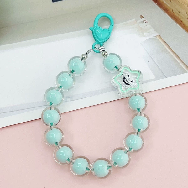 K1618 beads beads Pearl Pentagon Smile Face Pendant (Green