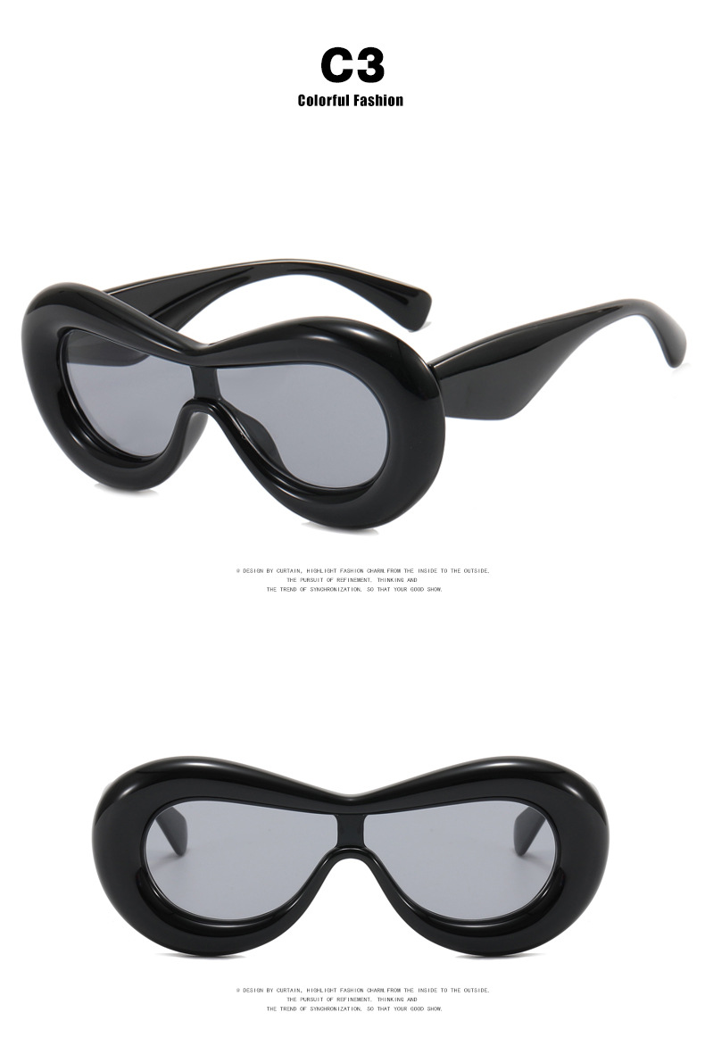 Fashion Solid Color Pc Special-shaped Mirror Full Frame Women's Sunglasses display picture 2