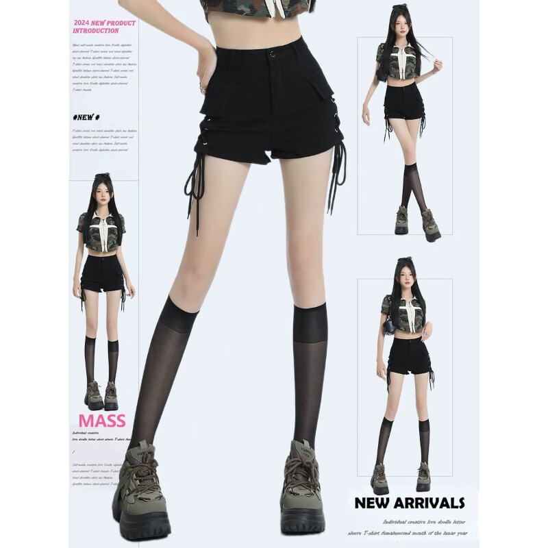 Hot Girl Black Denim Shorts for Women, Summer 2026 Trendy Versatile New Slim-Fit Flattering Ultra-Short Hot Pants for Outerwear Hot Girl Black Denim Shorts for Women, Summer 2026 Trendy Versatile New Slim-Fit Flattering Ultra-Short Hot Pants for Outerwear