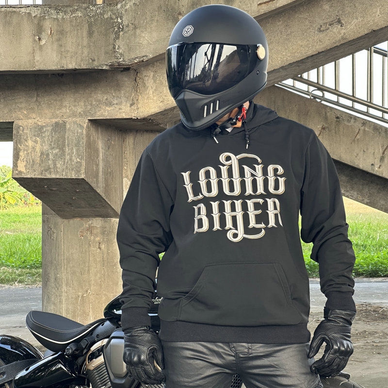 LOONG BIKER motocicleta ciclismo ropa motocicleta con capucha motocicleta suéter hombres y mujeres forrado de lana estiramiento otoño e invierno abrigo