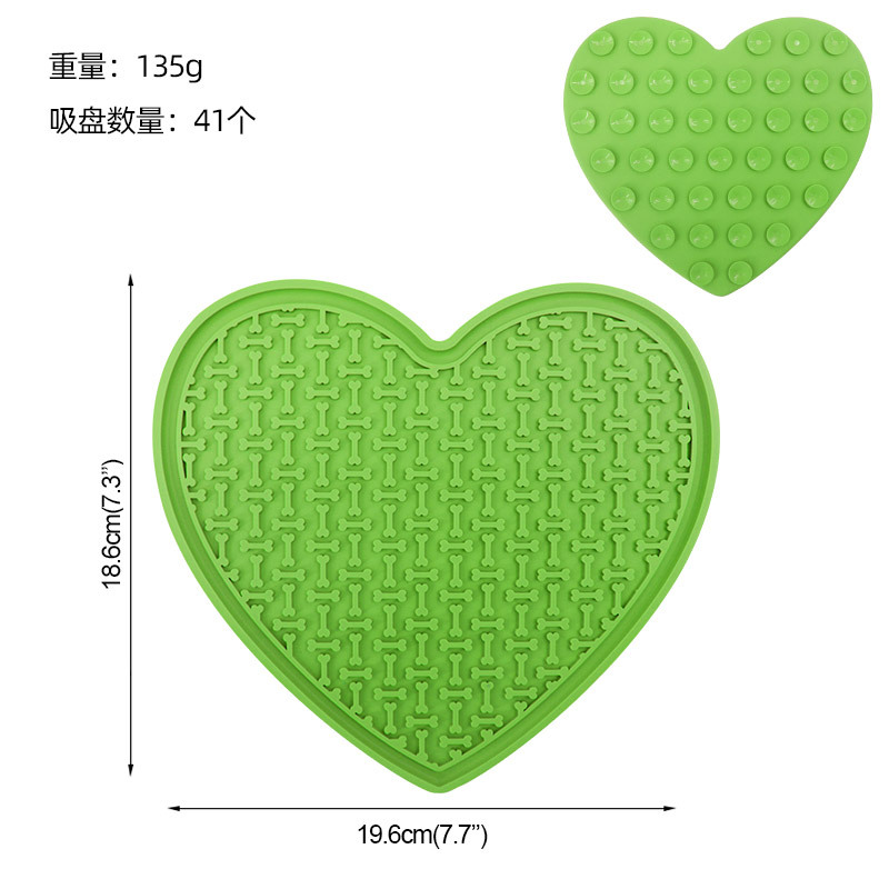 Amazon caricatura de grado alimenticio cojín de comida para mascotas, almohadilla de comida rápida cuadrada para perros, almohadilla de comida lenta anti-asfixia fácil de limpiar