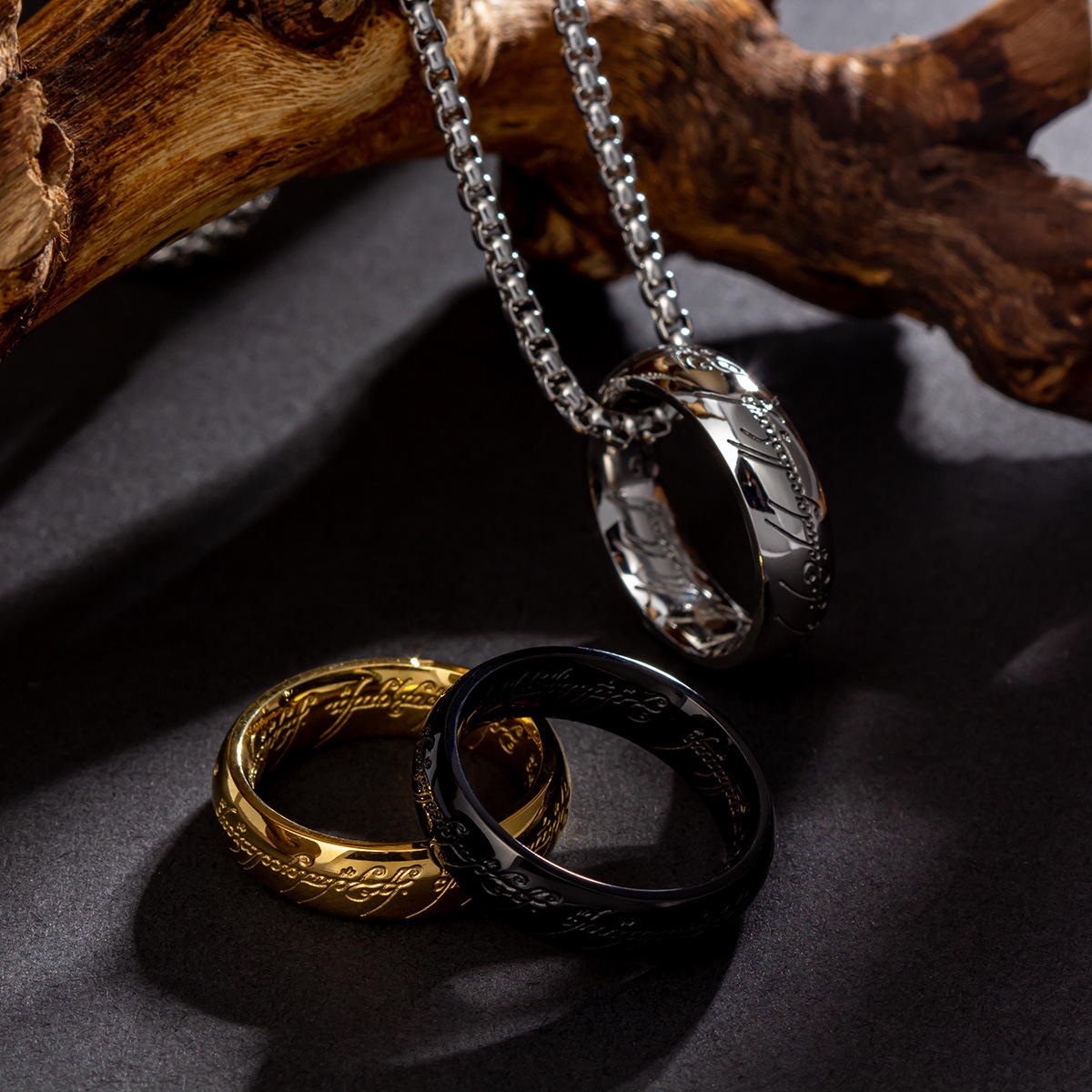 20g Weight PVD Coated Gold Plating Process Hip-Hop Retro Circle 304 Stainless Steel Plating Gold Plated PVD Coated Men'S Pendant Necklace Men Pendant Necklaces