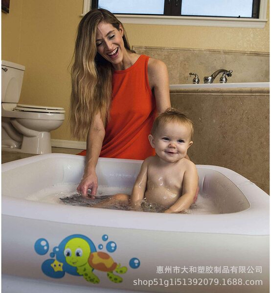 Inflatable children's square swimming pool PVC for bath play in…