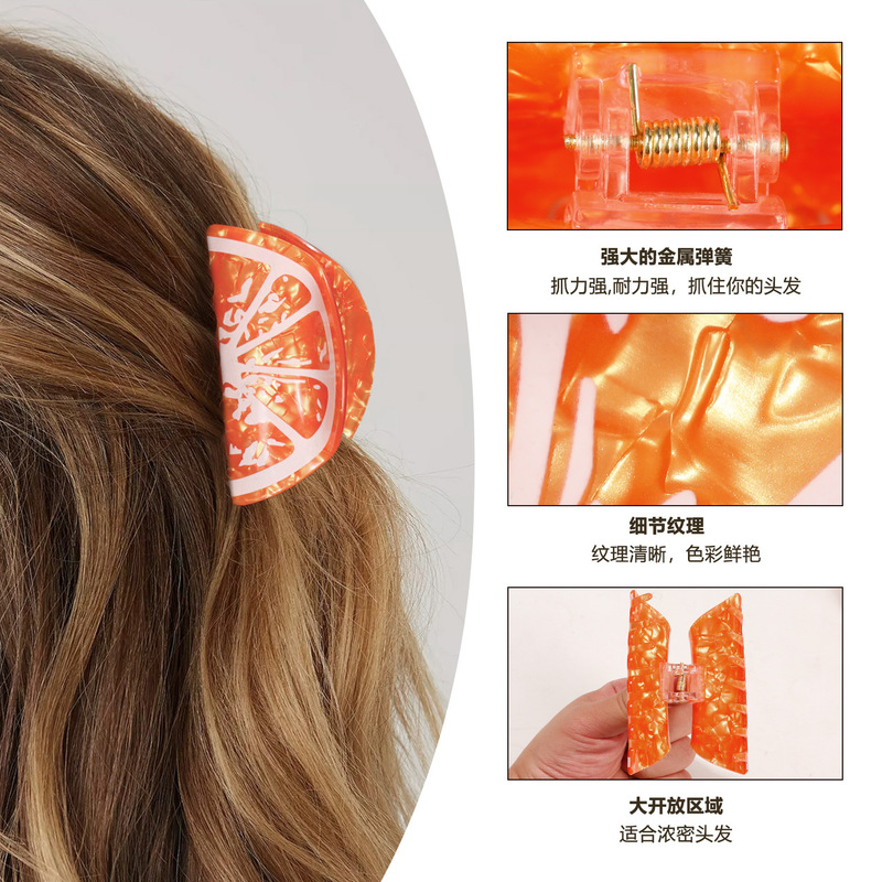 Golais ジュエリー韓国フレッシュフルーツシリーズクリップかわいい多用途ヘアピンサメクリップ女性の後頭部ヘアアクセサリー|undefined