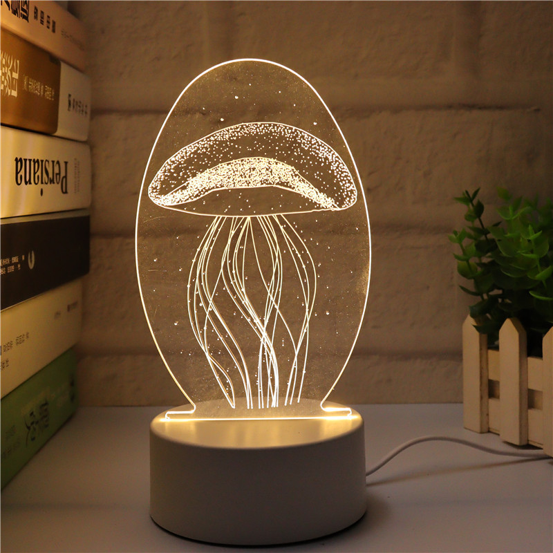 Cross-border 3D night light cartoon bedroom creative gift light USB new exotic bedside led table lamp factory direct sales Cross-border 3D night light cartoon bedroom creative gift light USB new exotic bedside led table lamp factory direct sales
