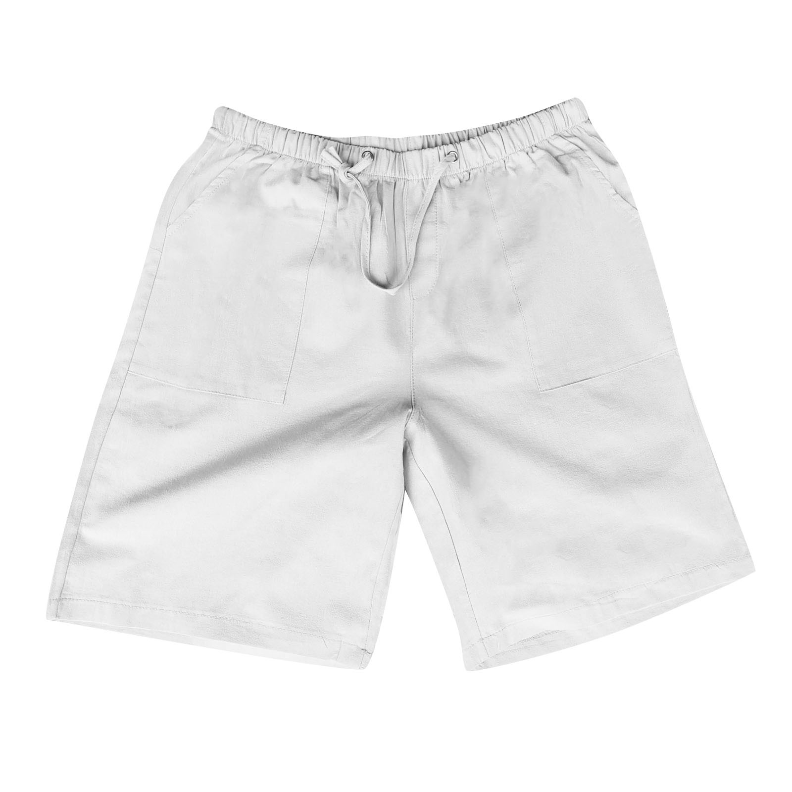 Freizeitshorts aus Leinen mit mehreren Taschen und Kordelzug für Herrenbekleidung_voghion.com