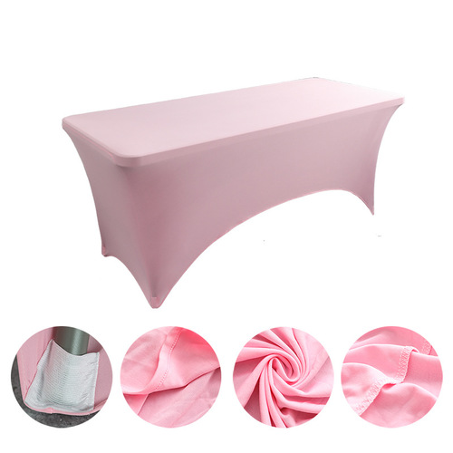 Wholesale ins internet celebrity high-end hotel restaurant wedding banquet decoration solid color polyester square tablecloth elastic table cover