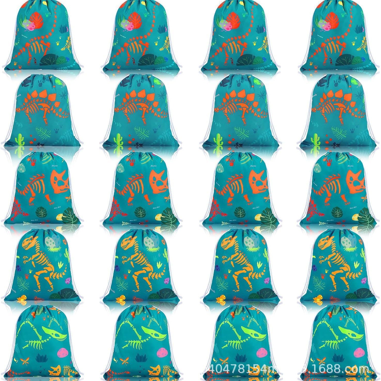 恐龙束口袋八卡通恐龙儿童生日派对抽绳双肩背包袋便携收纳袋跨境