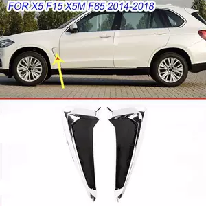 2 pieces, silver + black ABS car side vent trim, side fender trim
