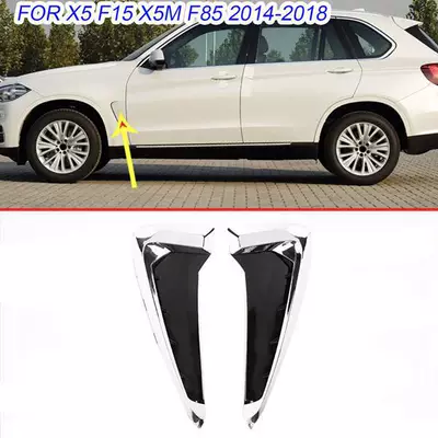 2 pieces, silver + black ABS car side vent trim, side fender trim