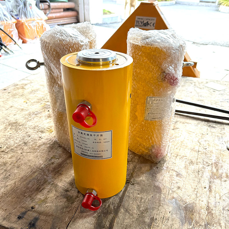 顶力机械RR双作用液压千斤顶双接头分离式液压油缸顶升可定制