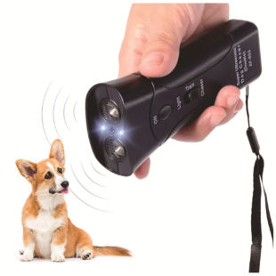 Cross-border Ultrasonic Single and Double Head Dog Repeller Portable Dog Training Device Barking Device LED Flashlight Dog Repelle